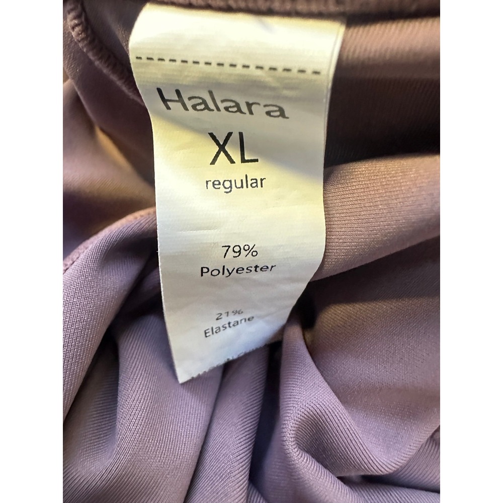 Halara DayStretch High Waisted Crossover Pocket Flare Leggings XL Purple Pants - Picture 7 of 12